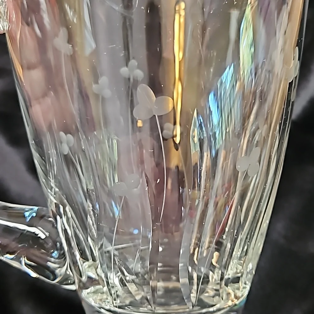 Glass crystal water pitcher
